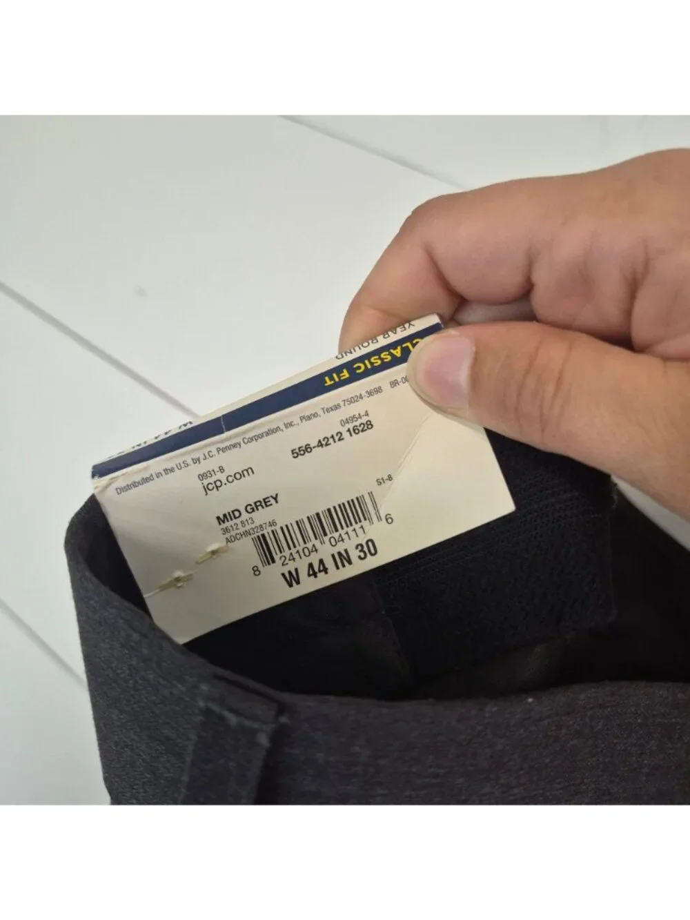 Stafford Men's Classic Fit Gray Dress Pants Flat-Front Travel Year-Round NWT